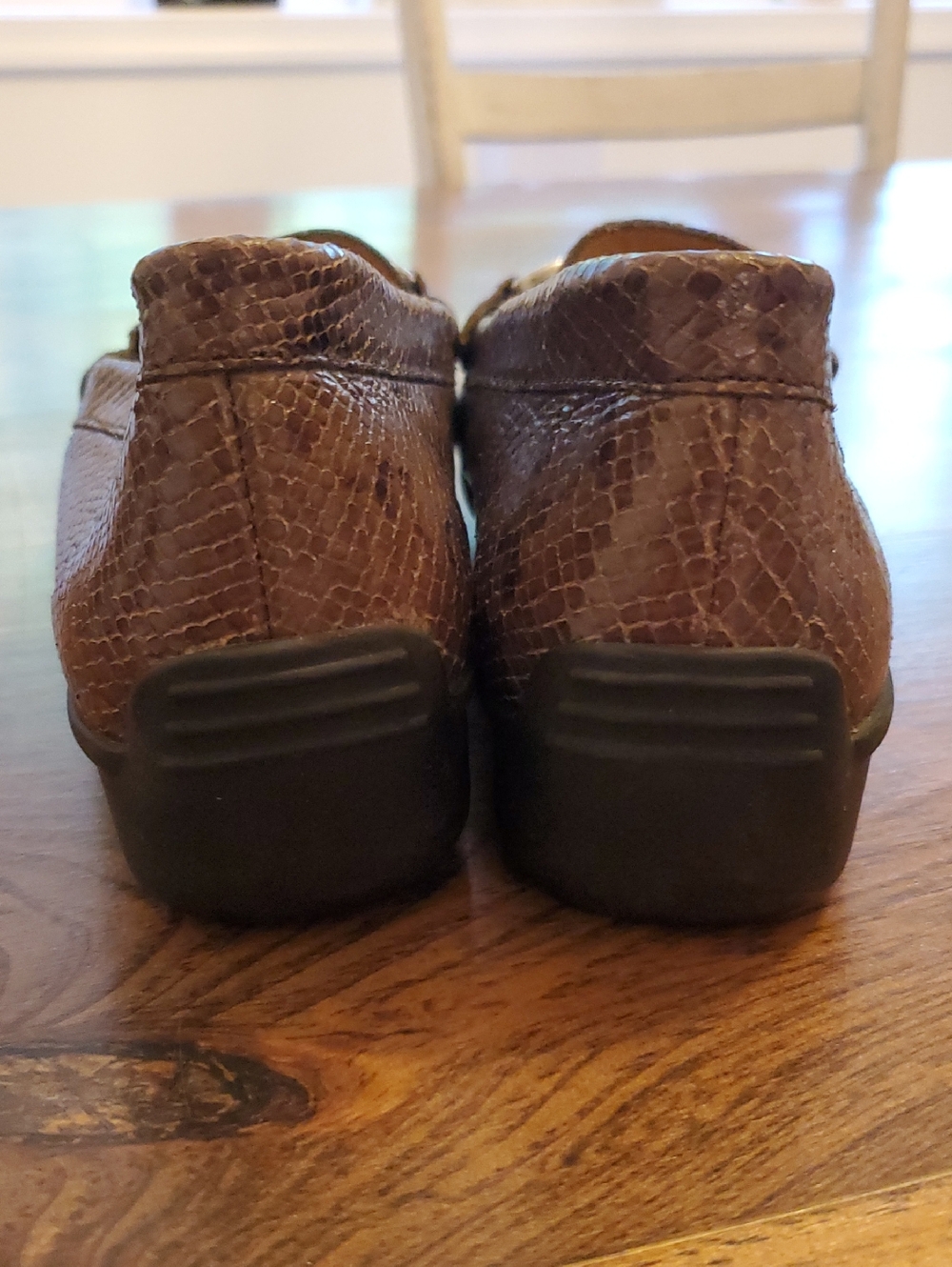 Mephisto Natala Brown Snake-Print Leather Bit Loafers Women's Sz 9 Like New - Picture 3 of 14